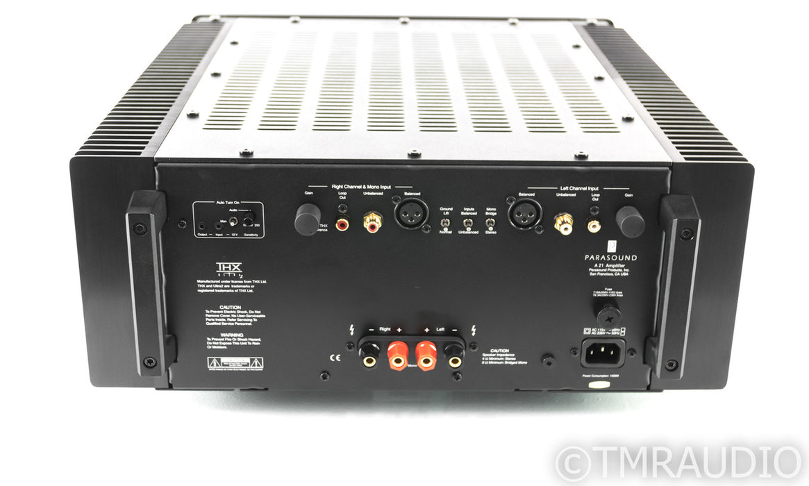Parasound A21 Stereo Power Amplifier; A-21; Black