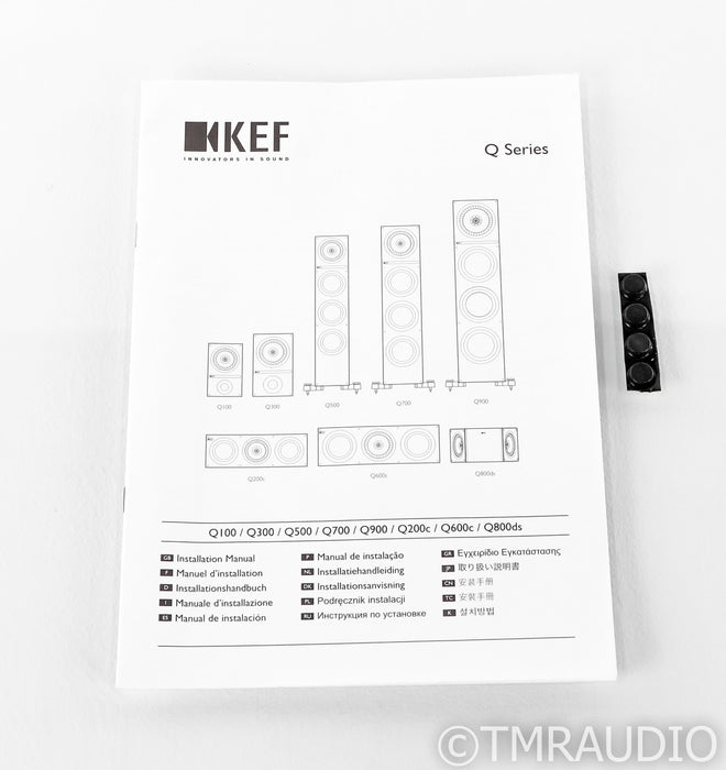 KEF Q600c Center Channel Speaker; Black Oak; Q-600C