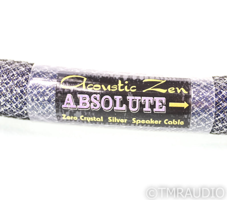 Acoustic Zen Absolute Zero Crystal Silver Speaker Cables; 8ft Pair