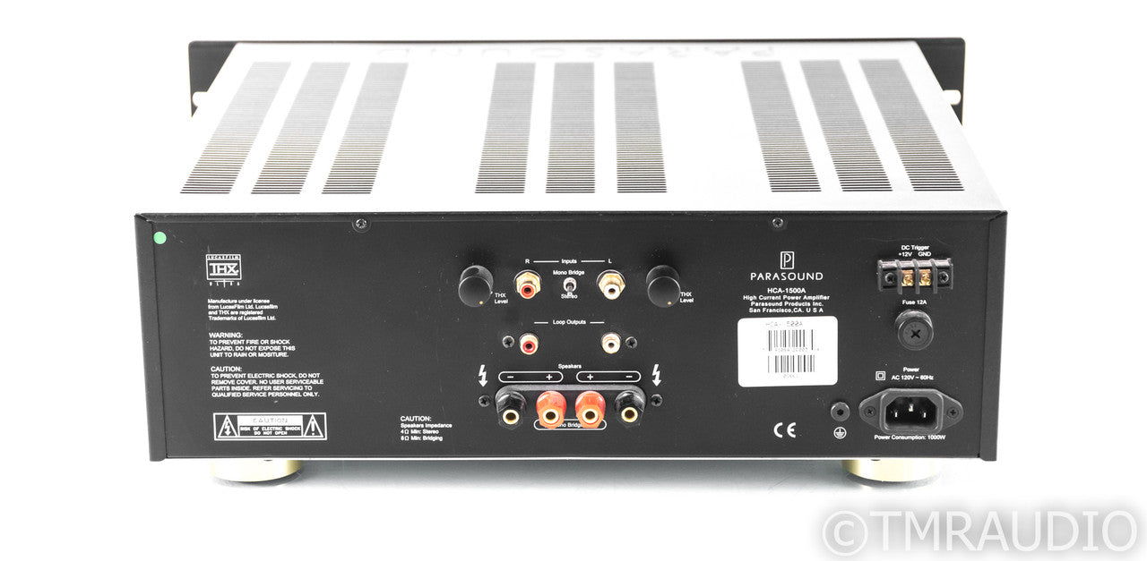 Parasound HCA-1500A Stereo Power Amplifier; HCA1500A; Black