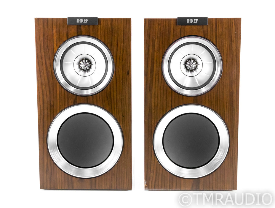 KEF R300 Bookshelf Speakers; Walnut Pair; R-300