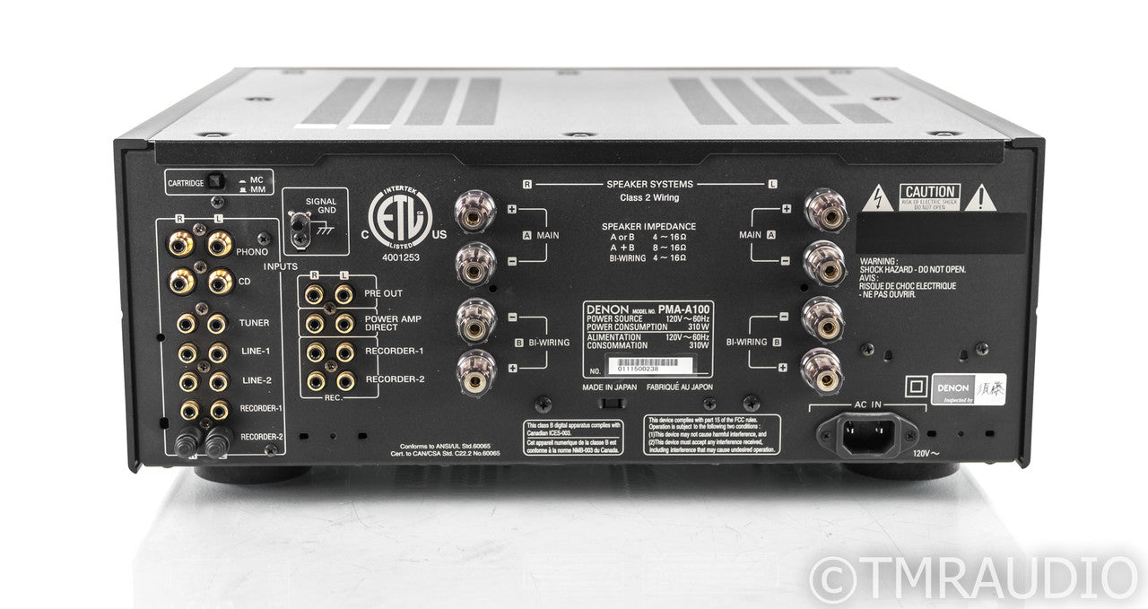 Denon PMA-A100 Stereo Integrated Amplifier; 100th Anniversary Edition; PMAA100