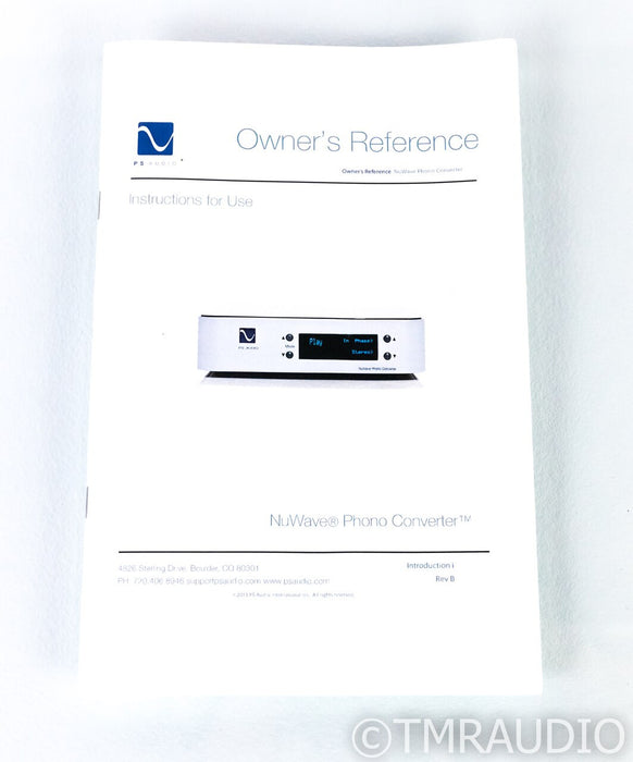 PS Audio NuWave MM / MC Phono Preamplifier; A/D Converter