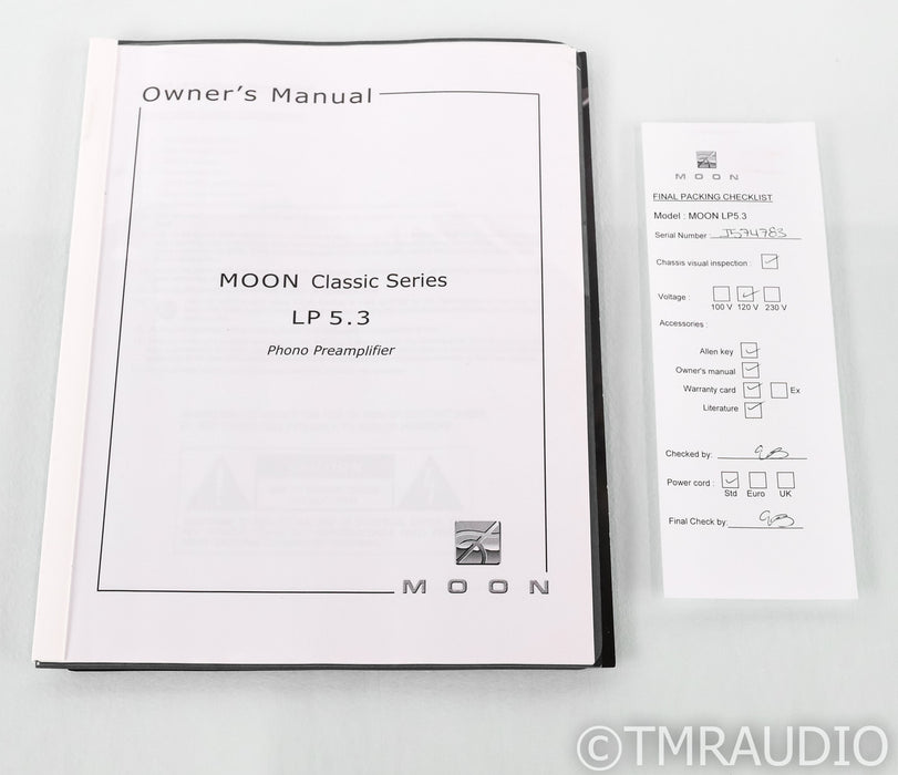 Simaudio Moon LP5.3 MM / MC Phono Preamplifier; LP-5.3; Black