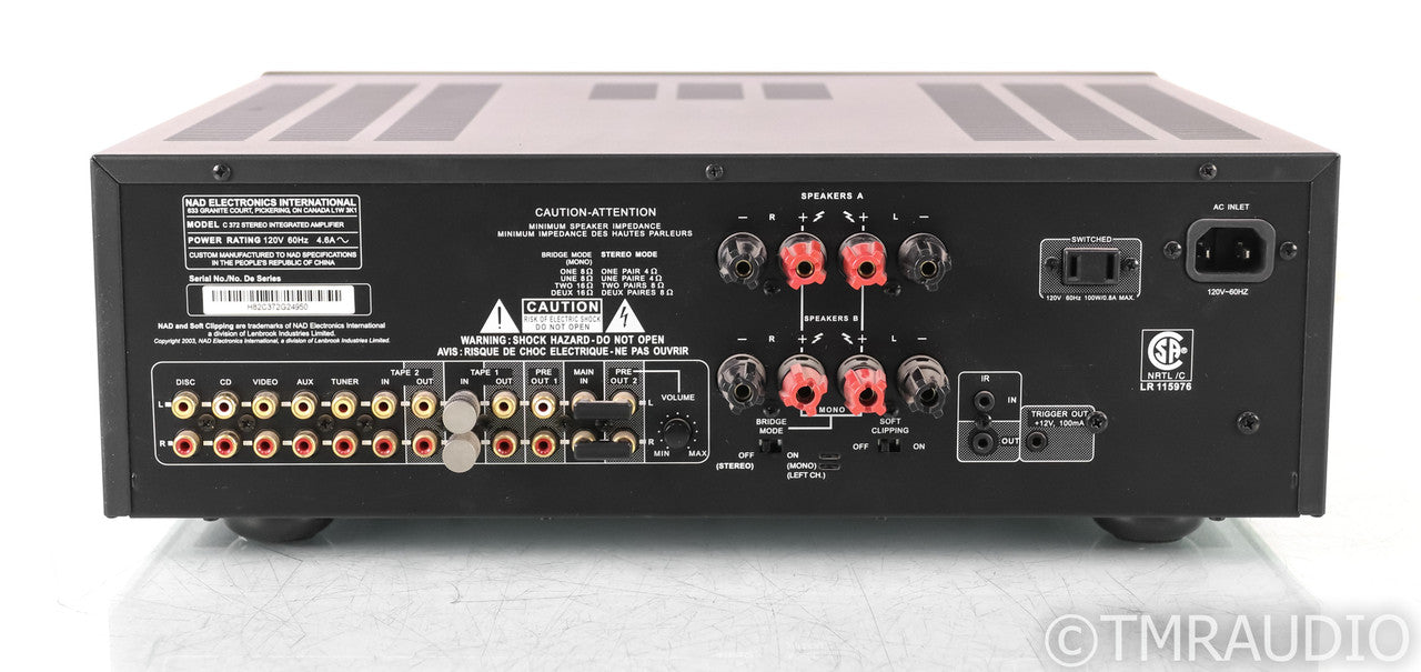NAD C 372 Stereo Integrated Amplifier; C372 (No Remote)