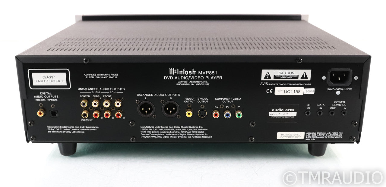 McIntosh MVP851 CD / DVD Player; MVP-851; Remote