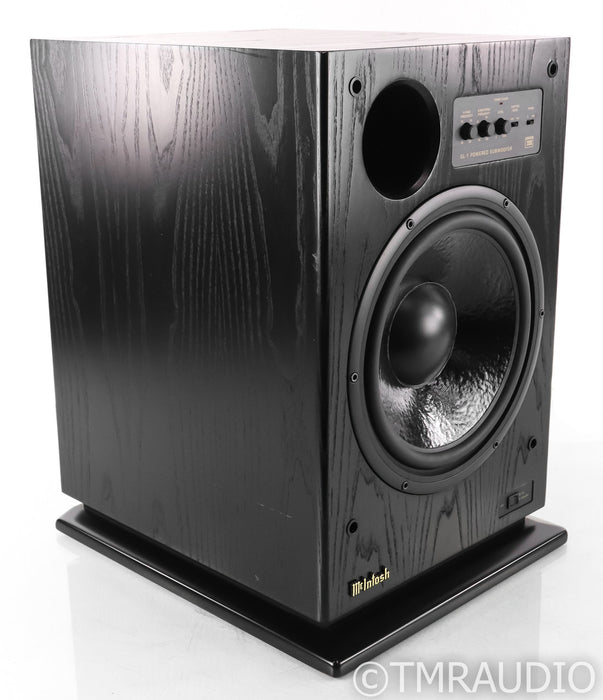 McIntosh SL-1 12" Powered Subwoofer; SL1; Black Ash; AS-IS (Broken Driver)