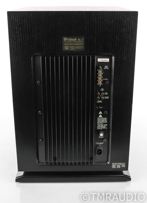 McIntosh SL-1 12" Powered Subwoofer; SL1; Black Ash; AS-IS (Broken Driver)