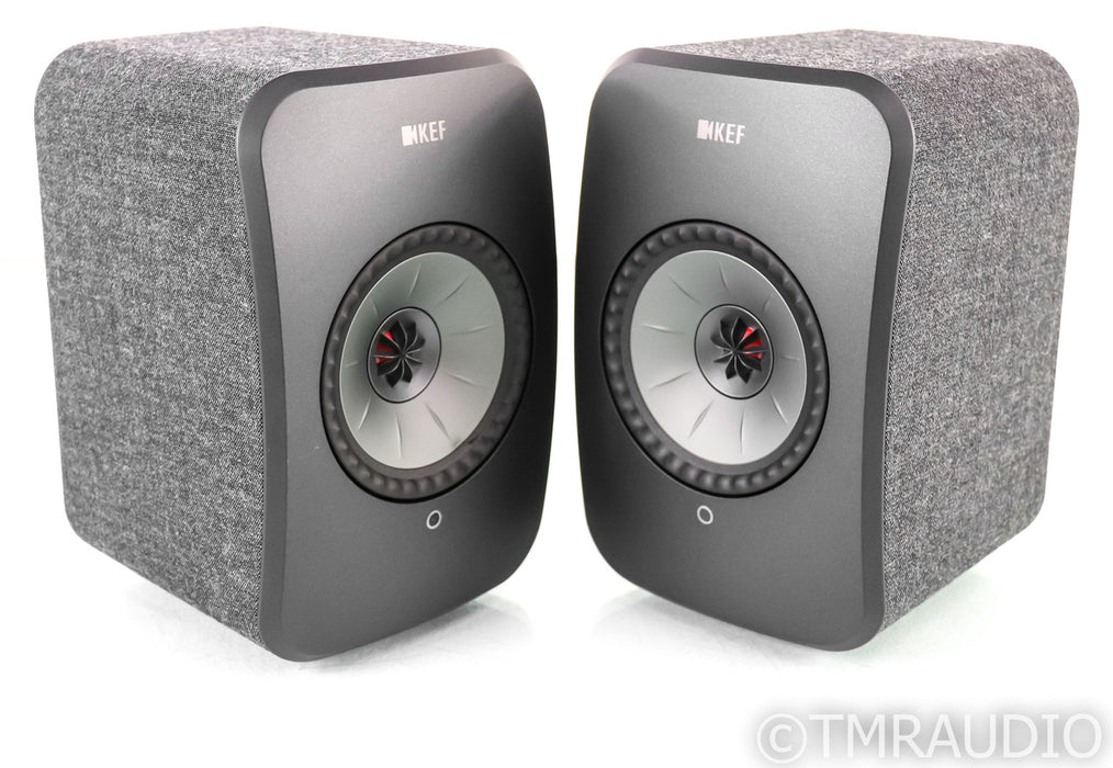 KEF LSX Wireless Powered Bookshelf Speakers; LS-X; Kvadrat Fabric Pair