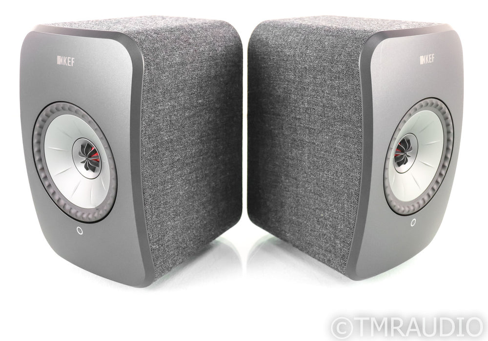 KEF LSX Wireless Powered Bookshelf Speakers; LS-X; Kvadrat Fabric Pair