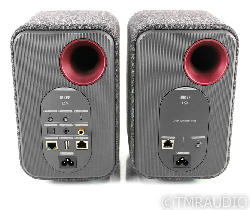 KEF LSX Wireless Powered Bookshelf Speakers; LS-X; Kvadrat Fabric Pair
