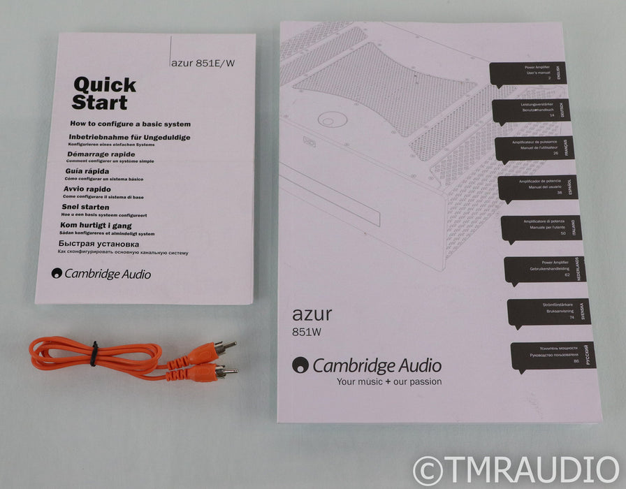 Cambridge Audio Azur 851W Stereo Power Amplifier; Black; 851-W; Class XD