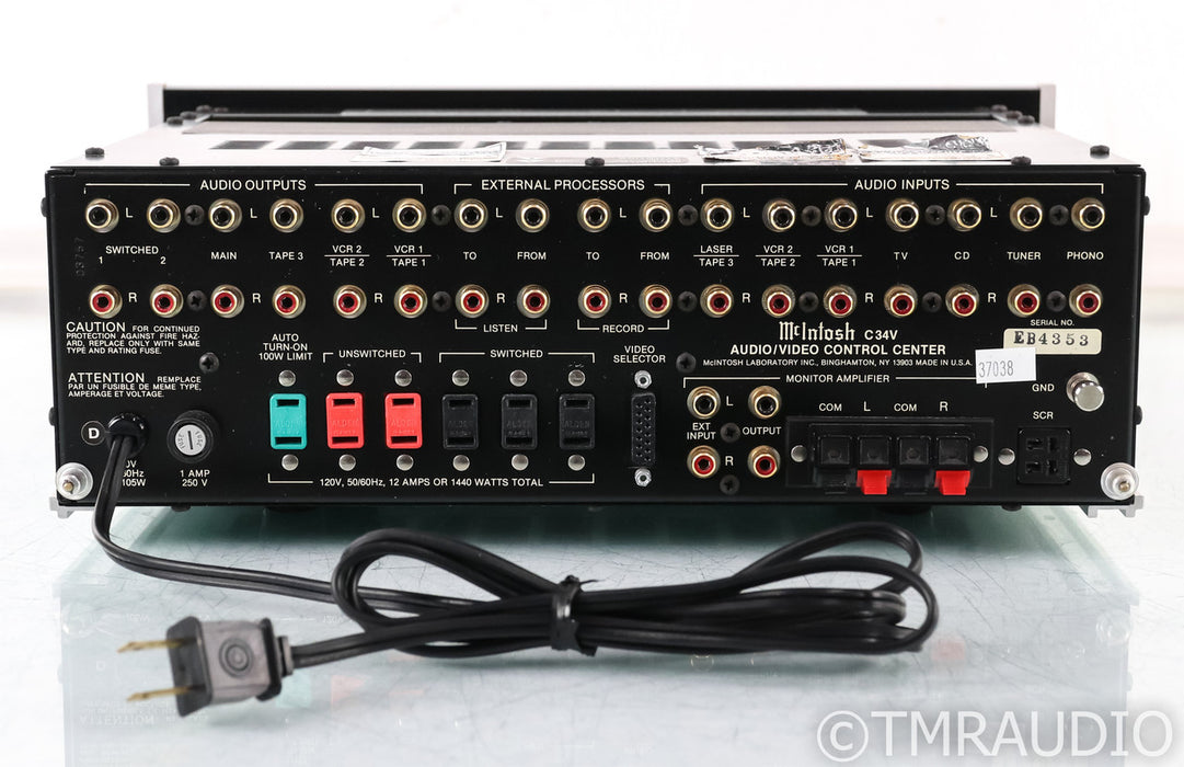 McIntosh C34V Vintage Stereo Preamplifier; C34-V; A/V Control Center; C34-V; A/V Control Center