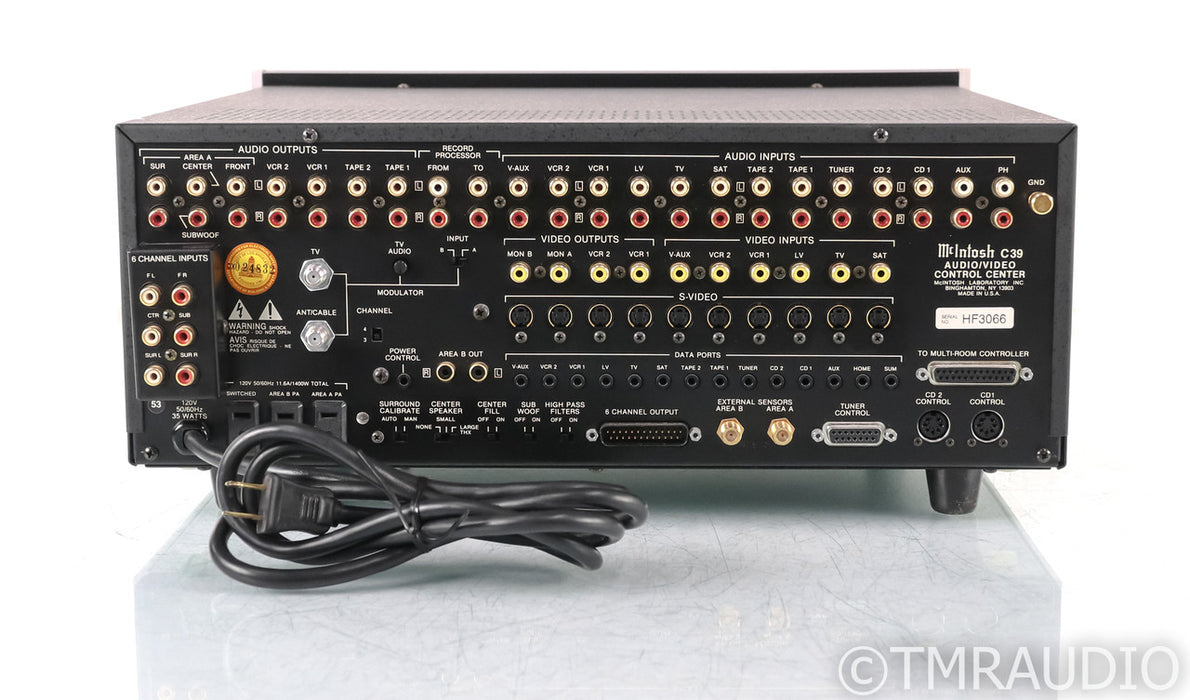 McIntosh C39 5.1 Channel Home Theater Processor; C-39; Remote; MM Phono