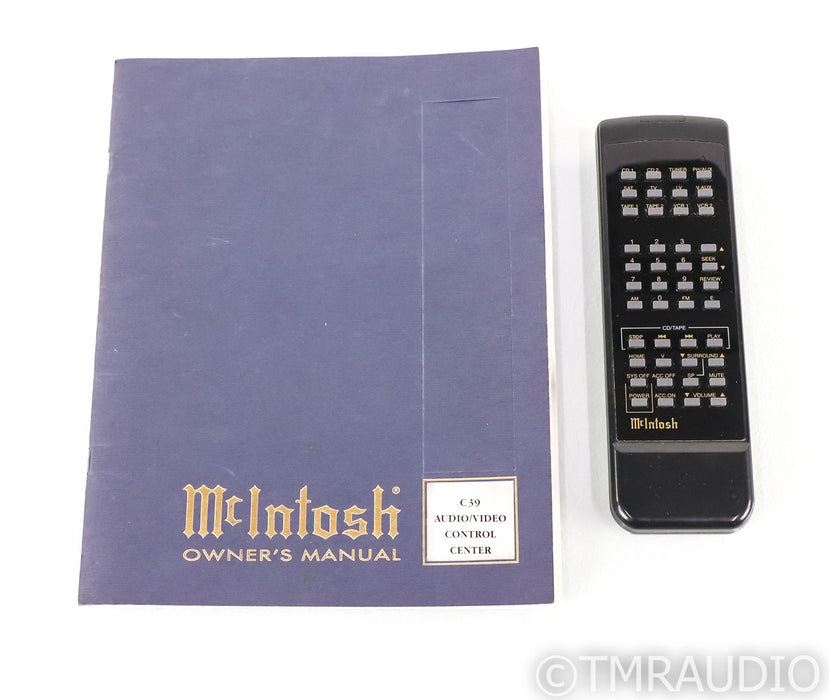 McIntosh C39 5.1 Channel Home Theater Processor; C-39; Remote; MM Phono