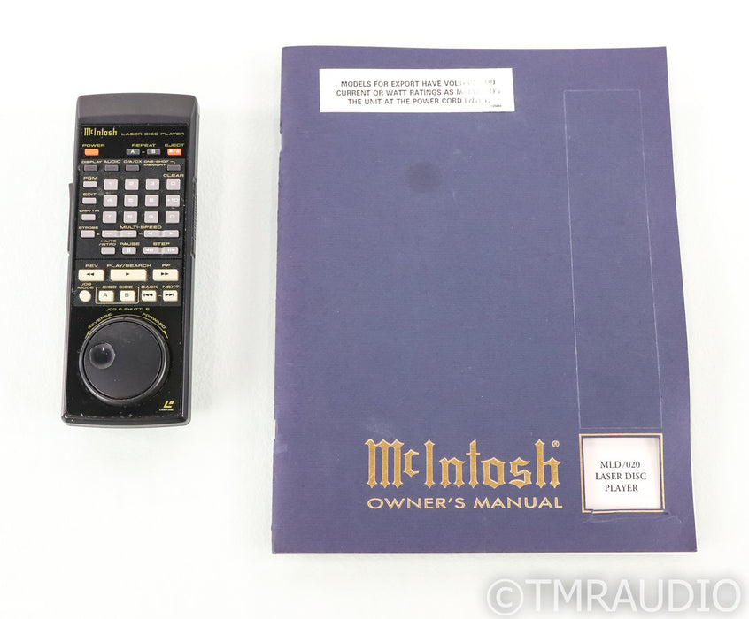 McIntosh MLD7020 Laser Disc / CD Player; Remote AS-IS (No Playback); Remote AS-IS (No Playback)