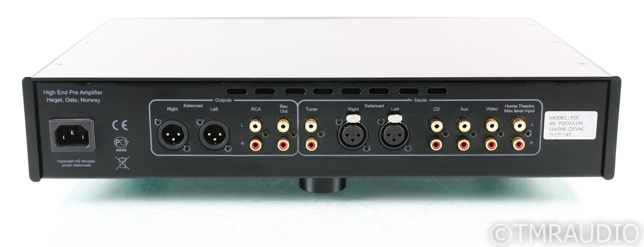 Hegel P20 Stereo Preamplifier; P-20; Remote; Black
