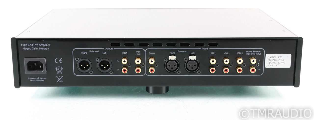 Hegel P20 Stereo Preamplifier; P-20; Remote; Black; P-20; Remote; Black