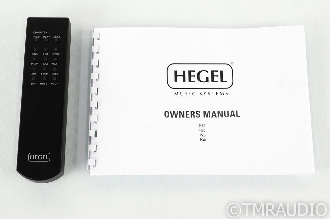 Hegel P20 Stereo Preamplifier; P-20; Remote; Black