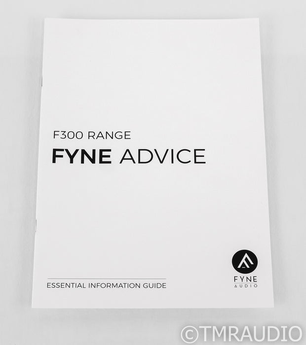 Fyne Audio F300 Bookshelf Speakers; F-300; Walnut Pair
