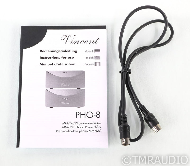 Vincent Audio PHO-8 MM / MC Phono Preamplifier; Pho8; Silver