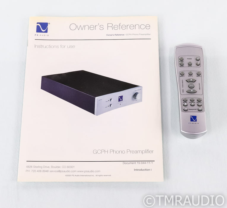 PS Audio GCPH MM / MC Phono Preamplifier; Remote; Silver