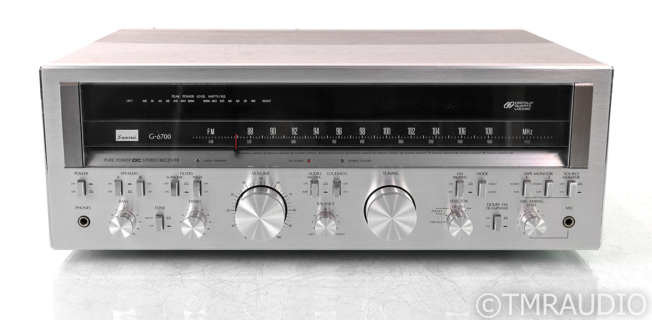 Sansui G-6700 Vintage Stereo Receiver; G6700; Silver and Walnut