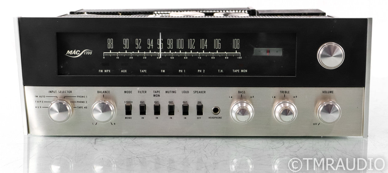 McIntosh MAC 1700 Vintage Stereo Tube Receiver; MM Phono; AS-IS (No Power)