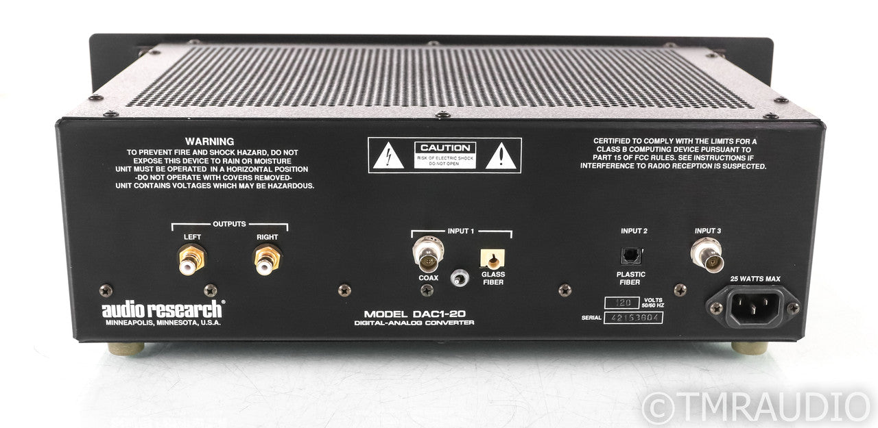 Audio Research DAC1-20 DAC; D/A Converter; Dac-1; Black