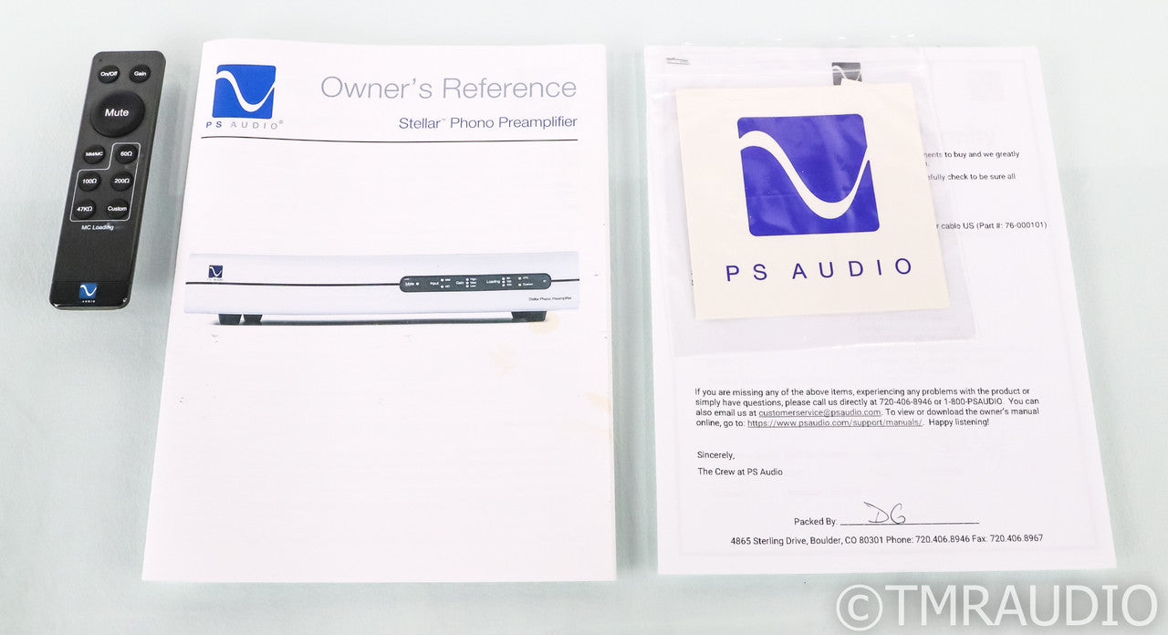 PS Audio Stellar Phono MM / MC Phono Preamplifier; Remote; Silver (Used)