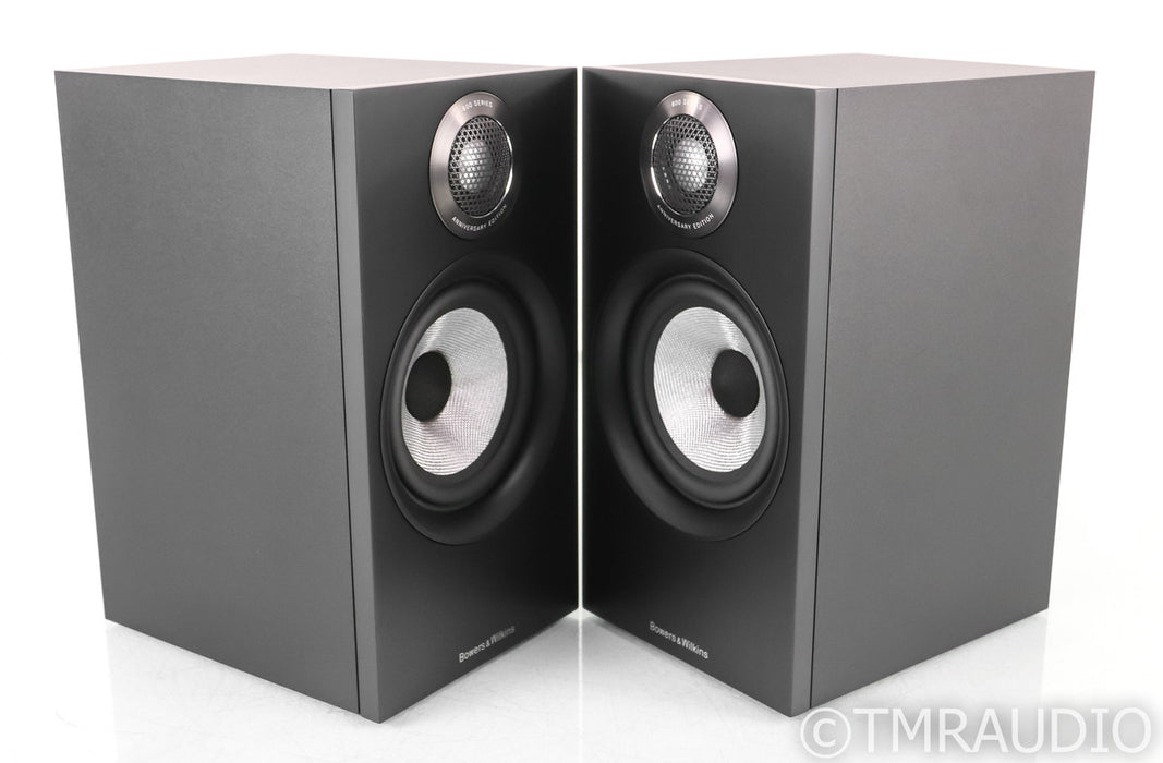 B&W 607 S2 Anniversary Edition Bookshelf Speakers; Black Pair; Mint