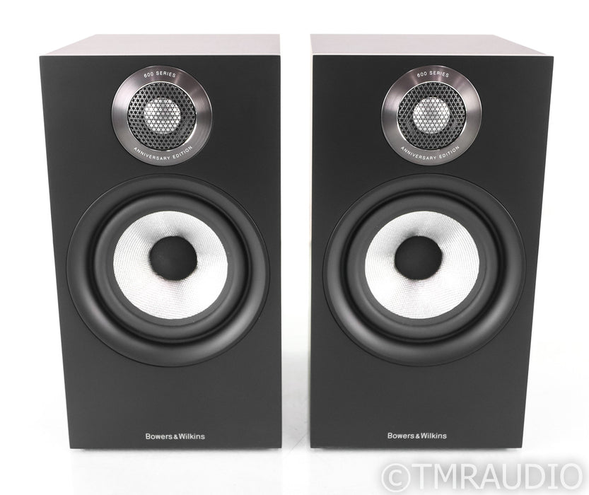B&W 607 S2 Anniversary Edition Bookshelf Speakers; Black Pair; Mint