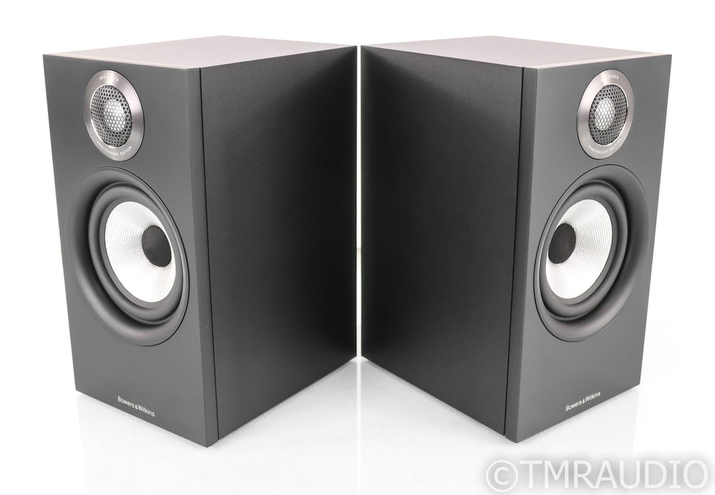 B&W 607 S2 Anniversary Edition Bookshelf Speakers; Black Pair; Mint