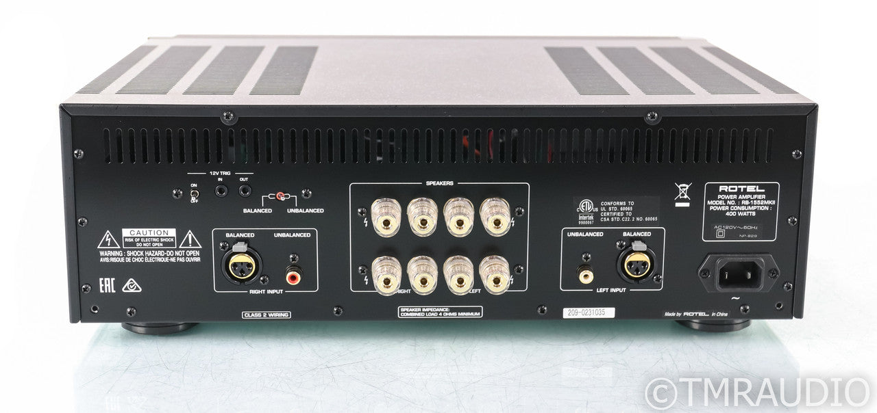 Rotel RB-1552MKII Stereo Power Amplifier; RB1552 MK2; Black