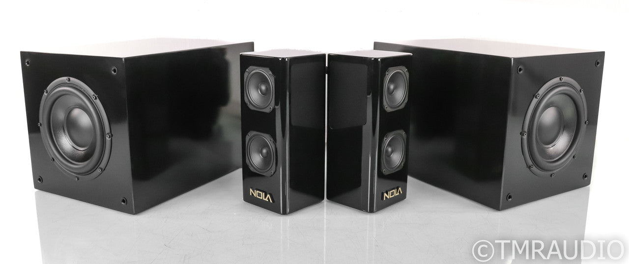 Nola Brio Quatro System; Accent Bookshelf w/ Subs; Black; SPA250