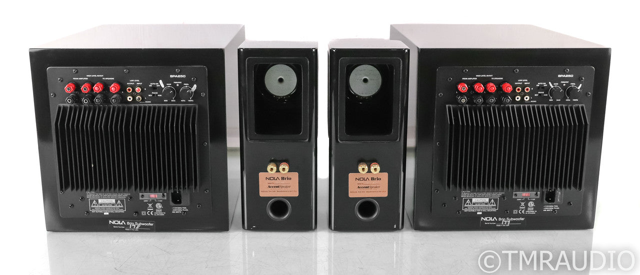 Nola Brio Quatro System; Accent Bookshelf w/ Subs; Black; SPA250