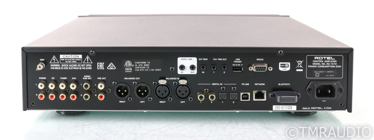 Rotel RC-1572 Stereo Preamplifier; RC1572; Black; Remote