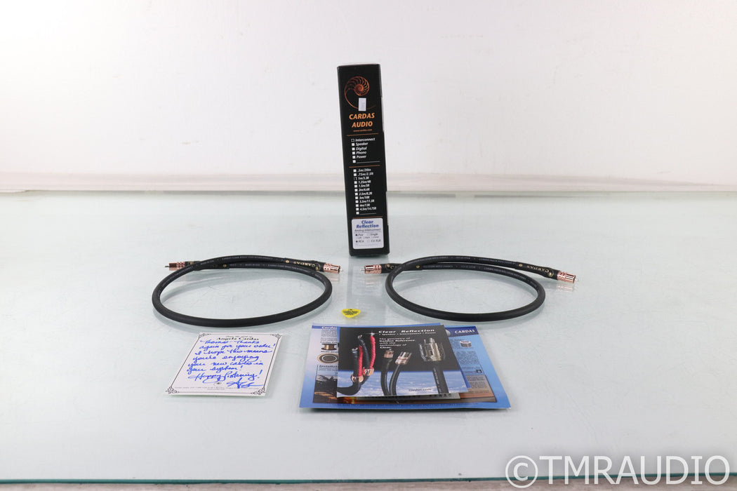 Cardas Clear Reflection RCA Cables; 1m Pair Interconnects (Open Box)