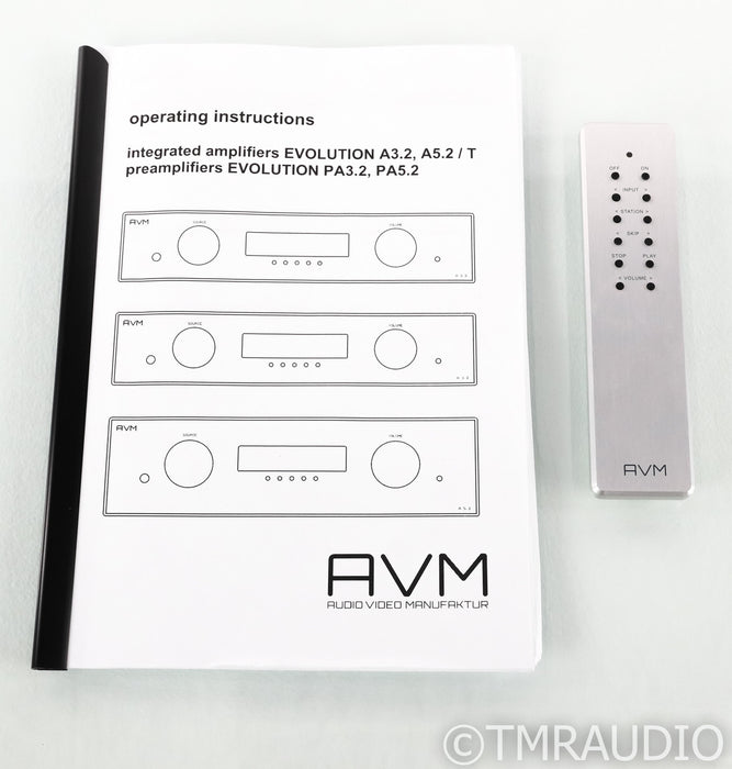 AVM Audio Evolution A3.2 Stereo Integrated Amplifier; A-3.2; Remote