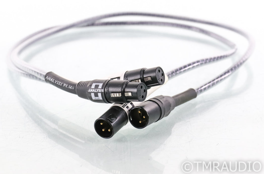 Analysis Plus Solo Crystal Oval XLR Cables; 1m Pair Balanced Interconnects