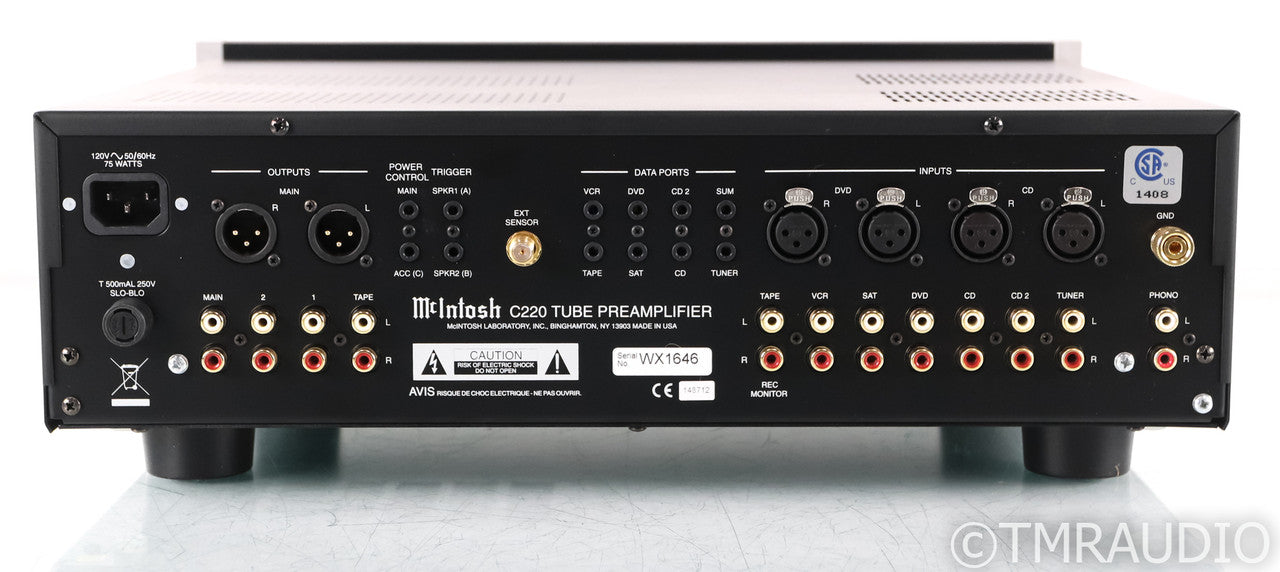 McIntosh C220 Stereo Tube Preamplifier; C-220; Remote;