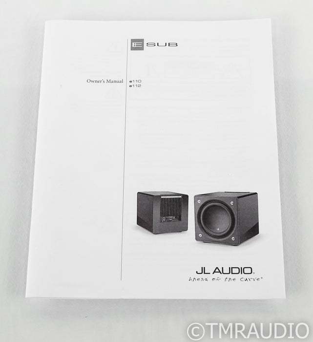JL Audio E-Sub e110 10" Powered Subwoofer; E-110; Gloss Black