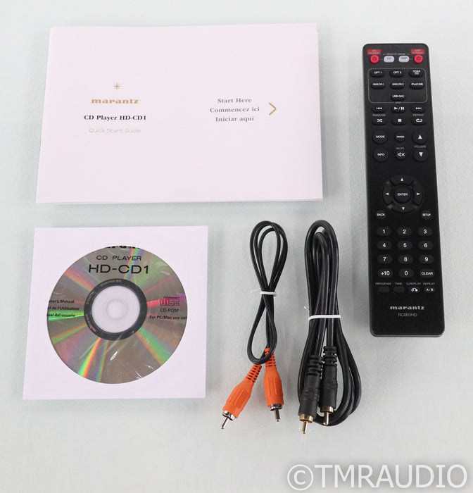 Marantz HD-CD1 CD Player; HDCD1; Remote; Black & Wood