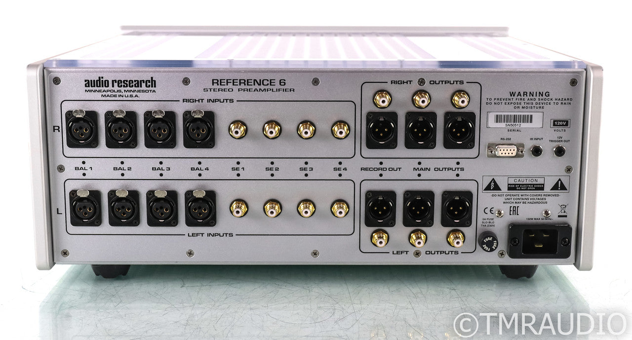 Audio Research Reference 6 Stereo Tube Preamplifier; Silver; Remote