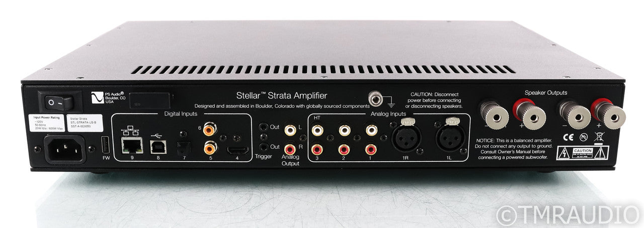 PS Audio Stellar Strata Stereo Integrated Amplifier; Remote; Black (Used)