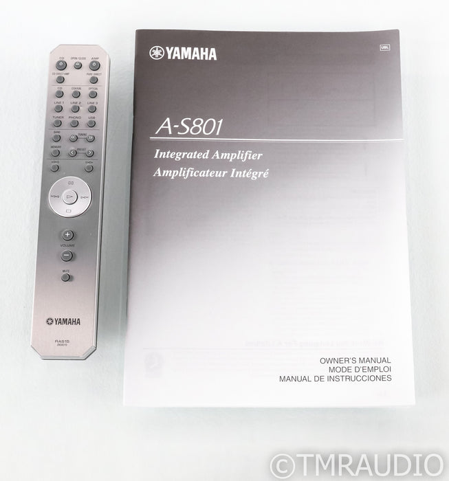 Yamaha A-S801 Stereo Integrated  Amplifier; AS801; Black; Remote; AS801; Black; Remote