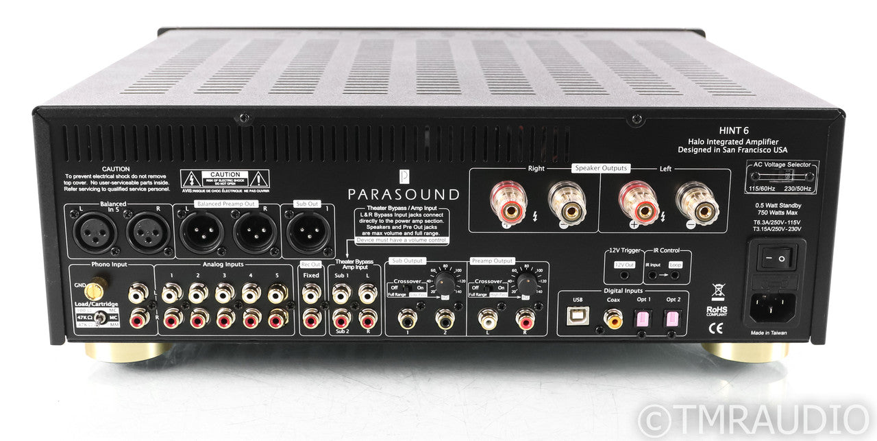 Parasound Halo HINT 6 Stereo Integrated Amplifier; Black; Remote