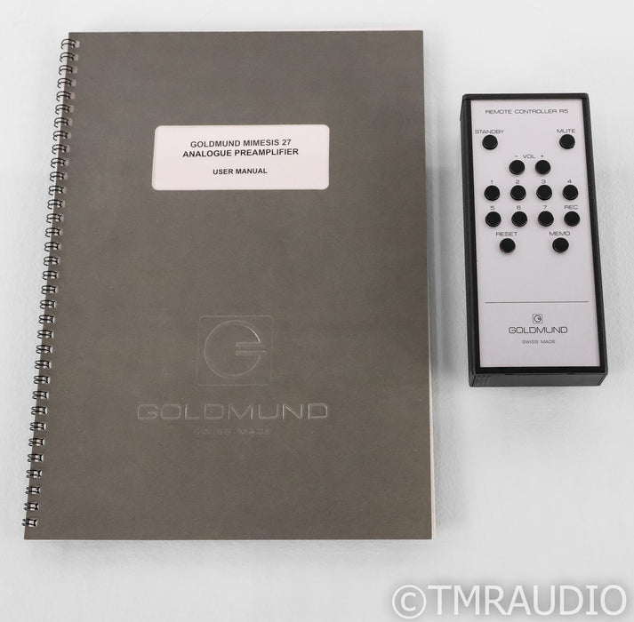 Goldmund Mimesis 27 Stereo Preamplifier; Remote; Silver