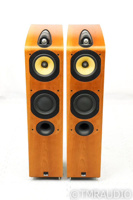 B&W 704 Floorstanding Speakers; Cherrywood Pair