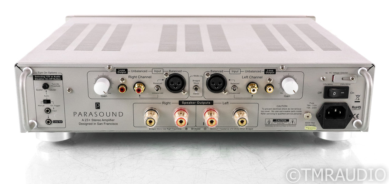 Parasound Halo A23+ Stereo Power Amplifier; A-23 Plus; Silver